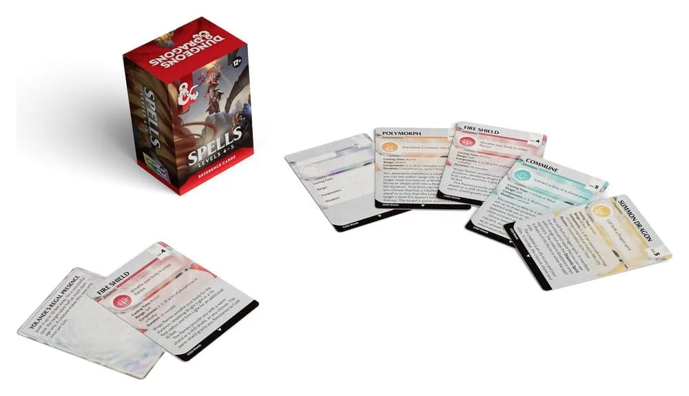 Dungeons & Dragons Zauberkarten – Zaubergrad 4–5 Englisch 3