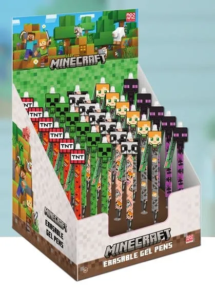 Minecraft Gel Pens – Erasable Character Designs 30-Pack