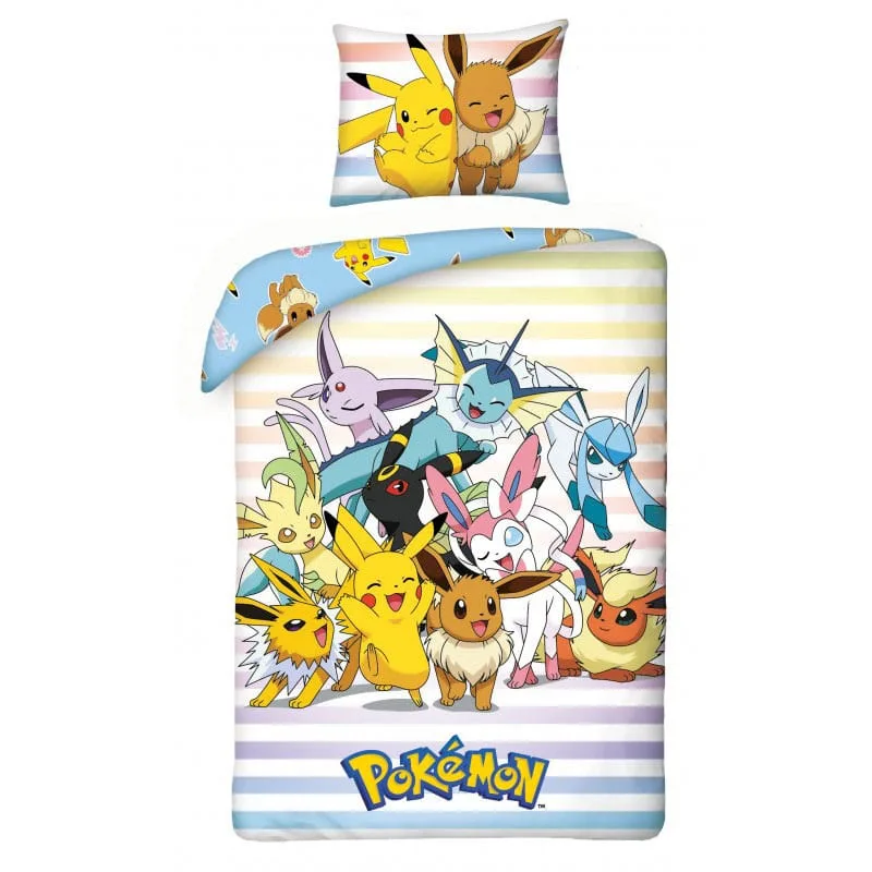 Pokémon Duvet Set – Pikachu Eevee and Friends 140 x 200 cm