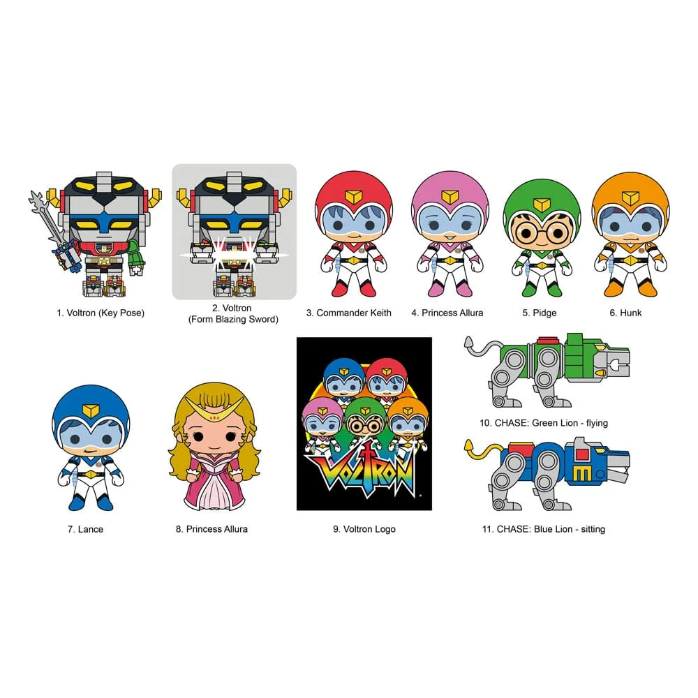 Voltron 3D Bag Clip Display – 40th Anniversary 24 Blind Bags