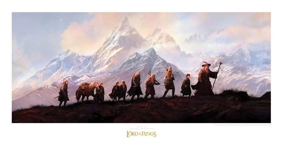 Lord of the Rings Art Print – Fellowship 20th Anniversary 59 x 29.7 cm