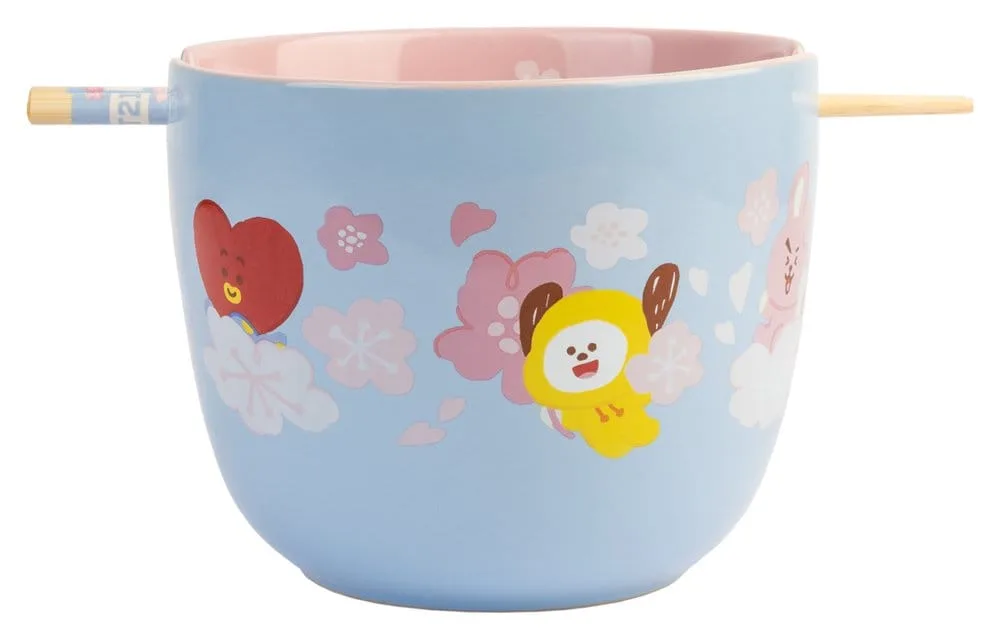 BT21 Ramen Bowl – Bamboo Chopsticks 1400 ml