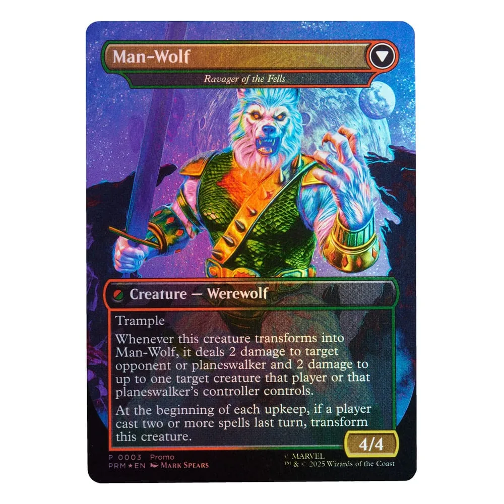 Marvel Legends Action Figure – Man-Wolf with MTG Foil Card 15 cm 10