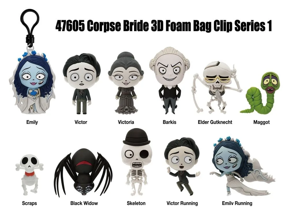 Corpse Bride Bag Clips – Series 1 Blind Bag Display 24-Pack