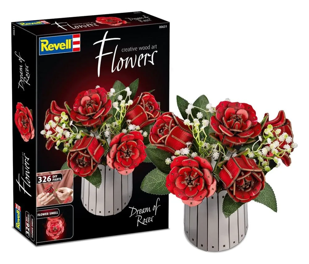 Revell Wooden Flower Kit – Dream of Roses 22 cm