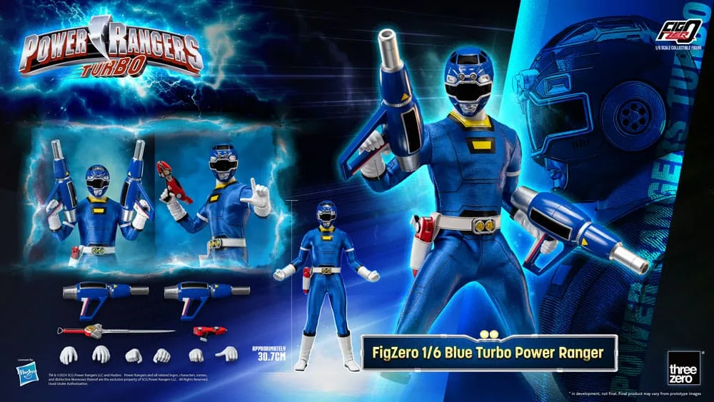 Power Rangers Turbo Action Figure – FigZero Blue 1/6 Scale 30.7 cm 8