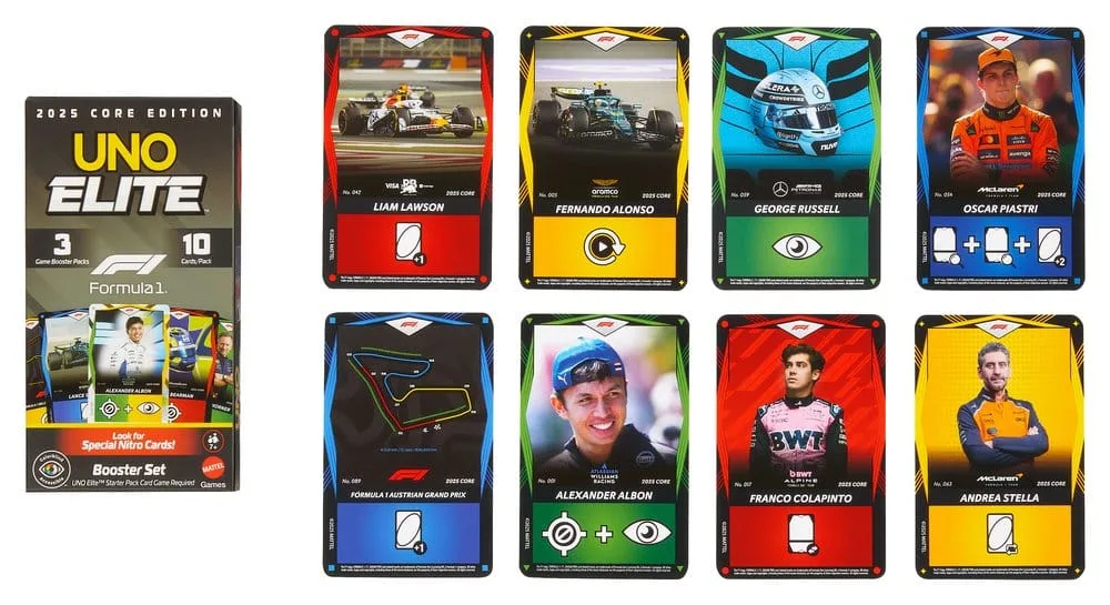 Formula 1 Card Game Expansion – UNO Elite F1 Booster Set 2