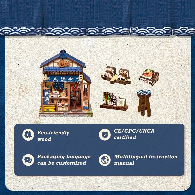 Fukuoka Mentaiko Kitchen Model Kit – Miniature House 11 x 9 cm 3