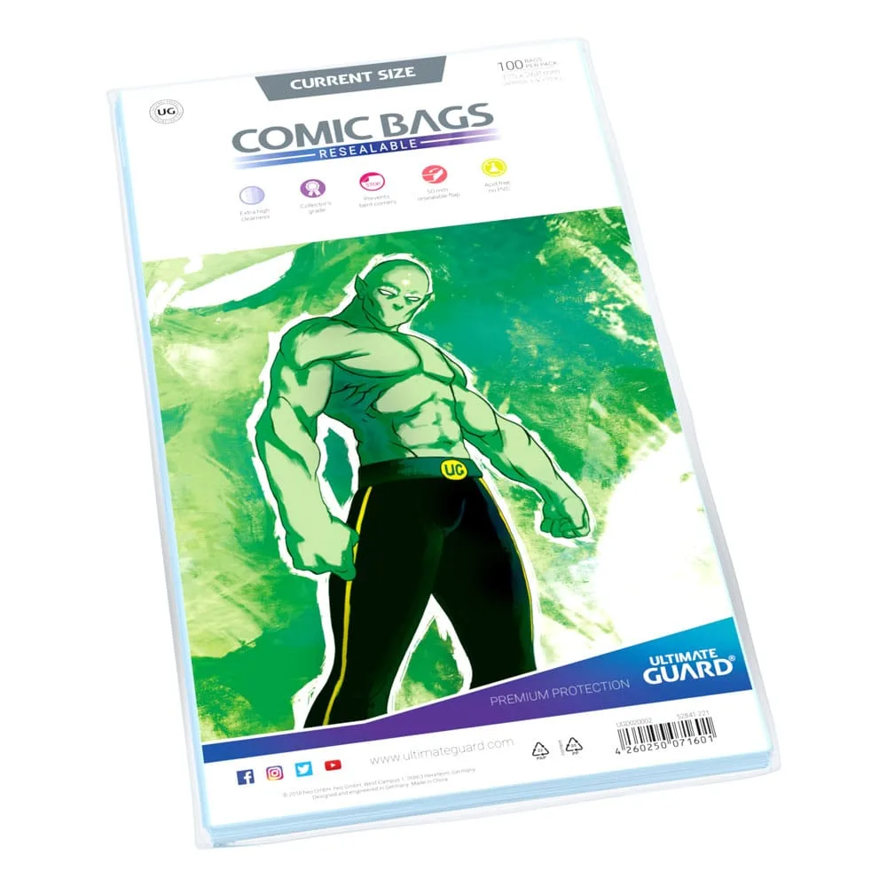 Ultimate Guard Comic Bags – Resealable Current Size 100 Pack 2