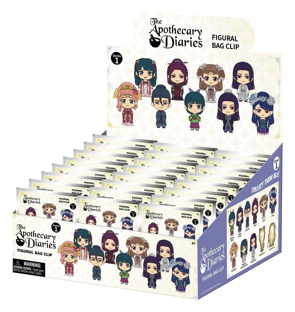 The Apothecary Diaries PVC Bag Clips – Series 1 Display of 24
