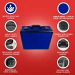 Evoretro Graded Card Storage Box – Blue 90 Slab Capacity 4