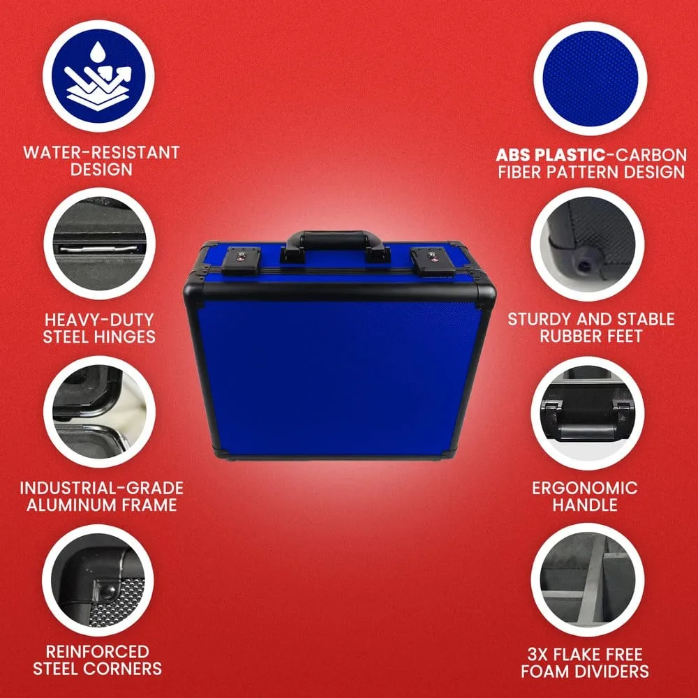 Evoretro Graded Card Storage Box – Blue 90 Slab Capacity 4