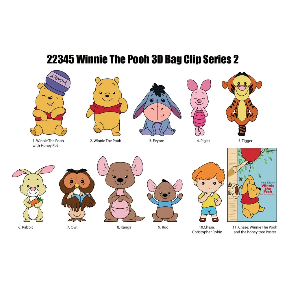 Winnie the Pooh Bag Clips – Series 2 Display of 24 2