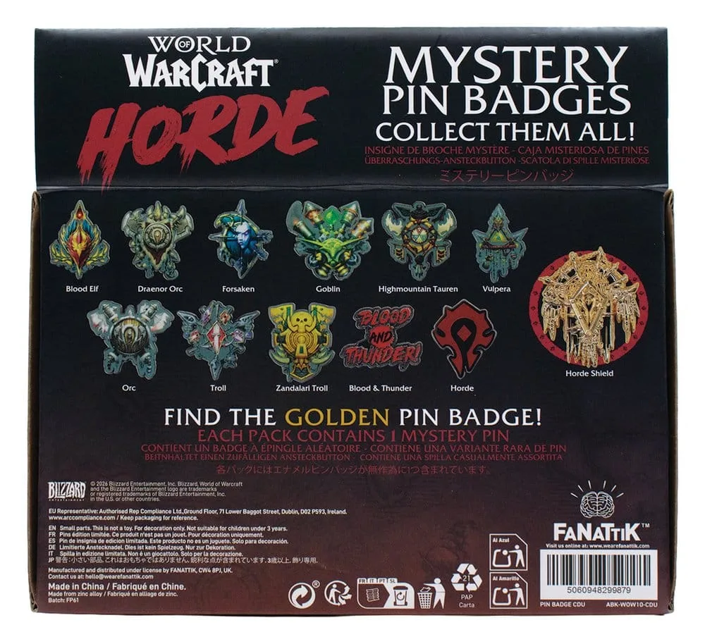 World of Warcraft Mystery Pin Display – Horde 12 Badges 5