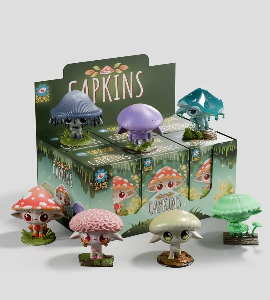 Capkins Mini Figures – Series 1 Blind Box Display of 6 7 cm 8