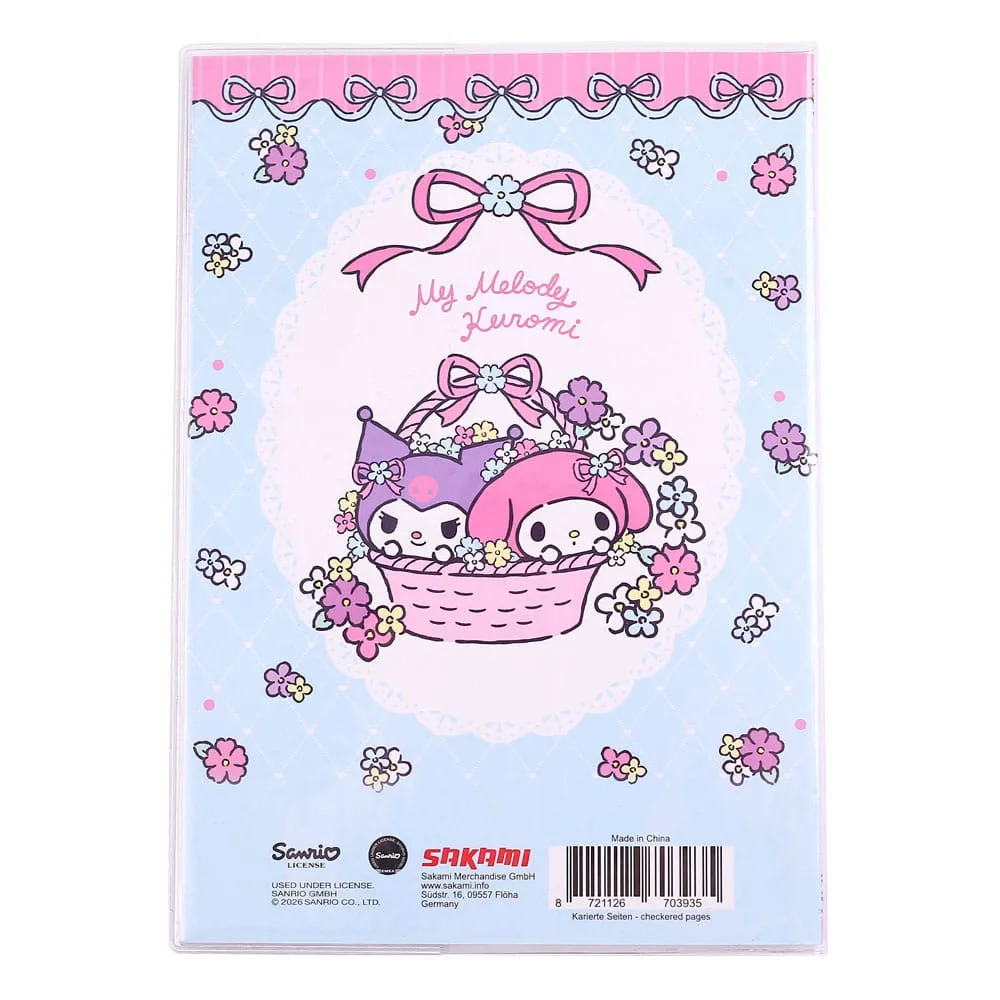 Sanrio Notebook – Kuromi and My Melody Pastel Flower A5 2