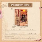 Twilight Sakura Path Book Nook – CuteBee Holzbausatz 23 x 12 cm 4