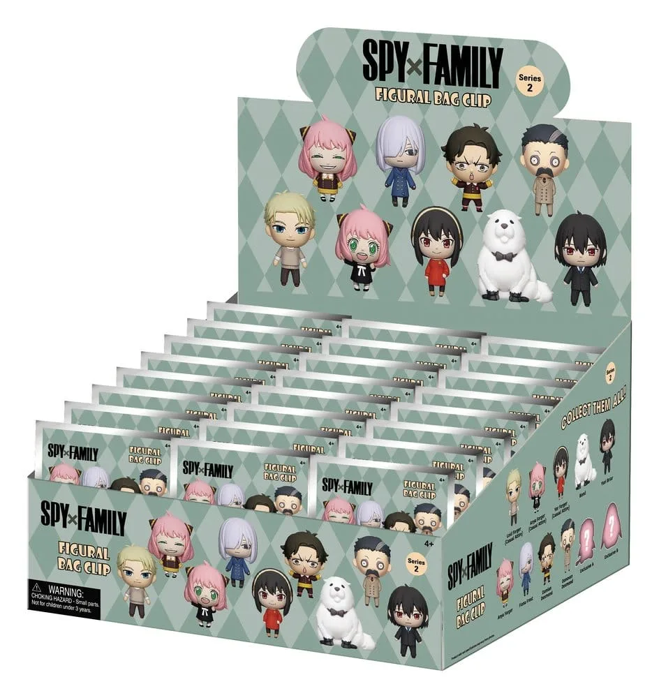 Spy x Family Bag Clips – Series 2 Display of 24