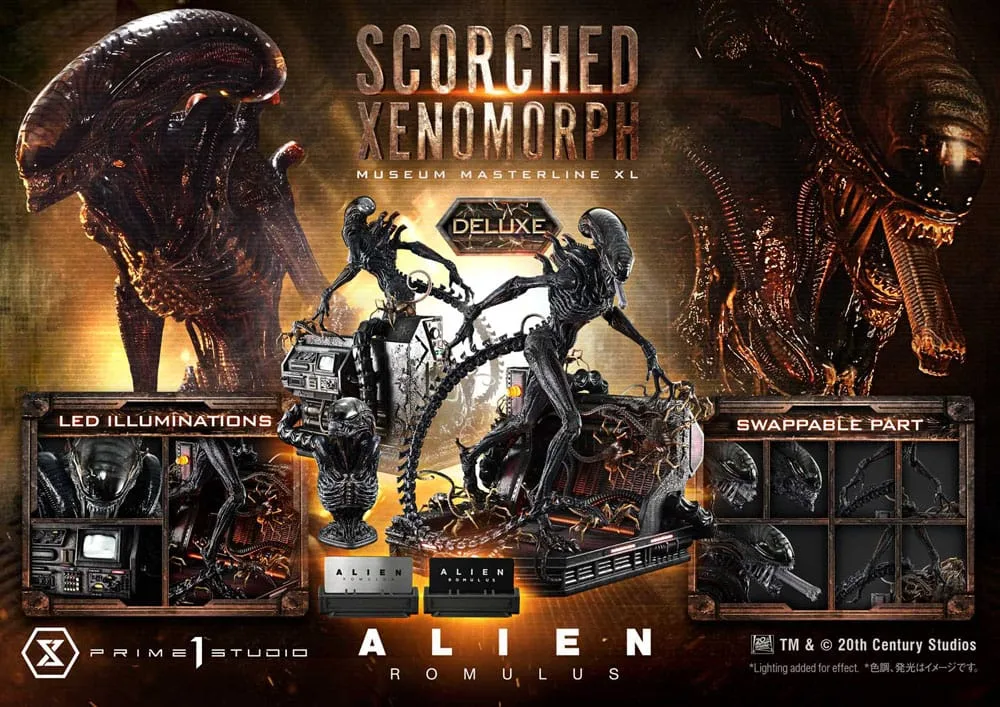 Alien Romulus Statue – Scorched Xenomorph Deluxe 98 cm 2