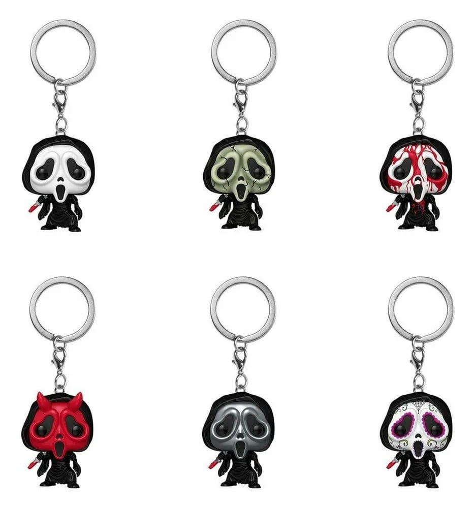 Scream Vinyl Keychains – Ghost Face Pop Display of 12 4 cm 2