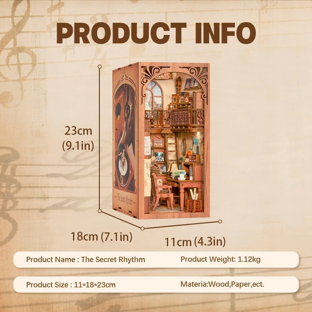 CuteBee book nook bouwpakket – The Secret Rhythm 23 x 11 cm 20