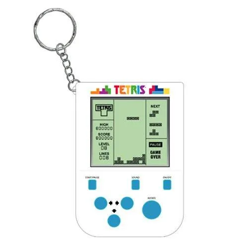 Tetris Handheld Game Keychain – Mini Retro Edition