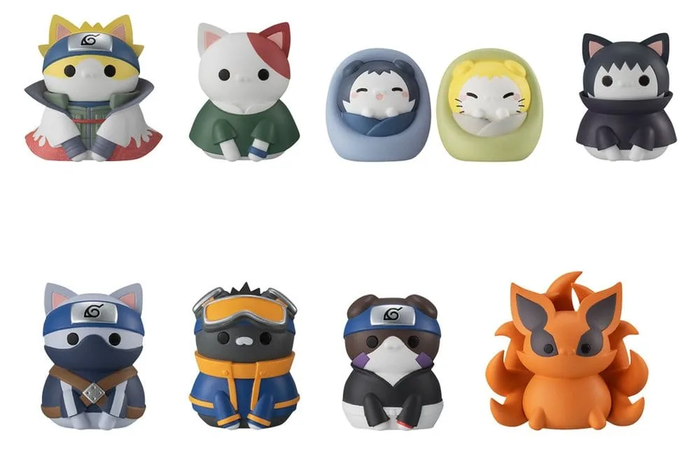 Naruto Shippuden Mini Figures – Nyaruto 8 Blind Boxes 3 cm
