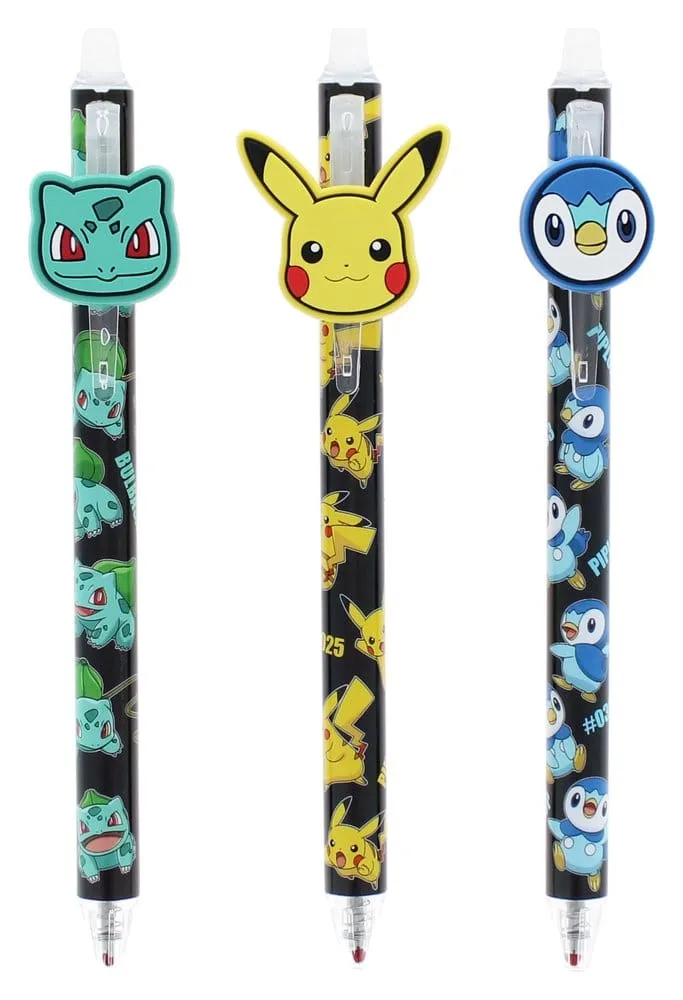 Pokémon Gel Pens – Erasable 3-Pack