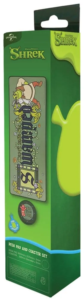 Shrek Desk Pad & Coaster Set – Character Trio 80 x 30 cm 5