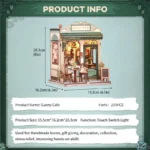 CuteBee Miniature House Model Kit – Sunny Cafe 20 x 16 cm 5