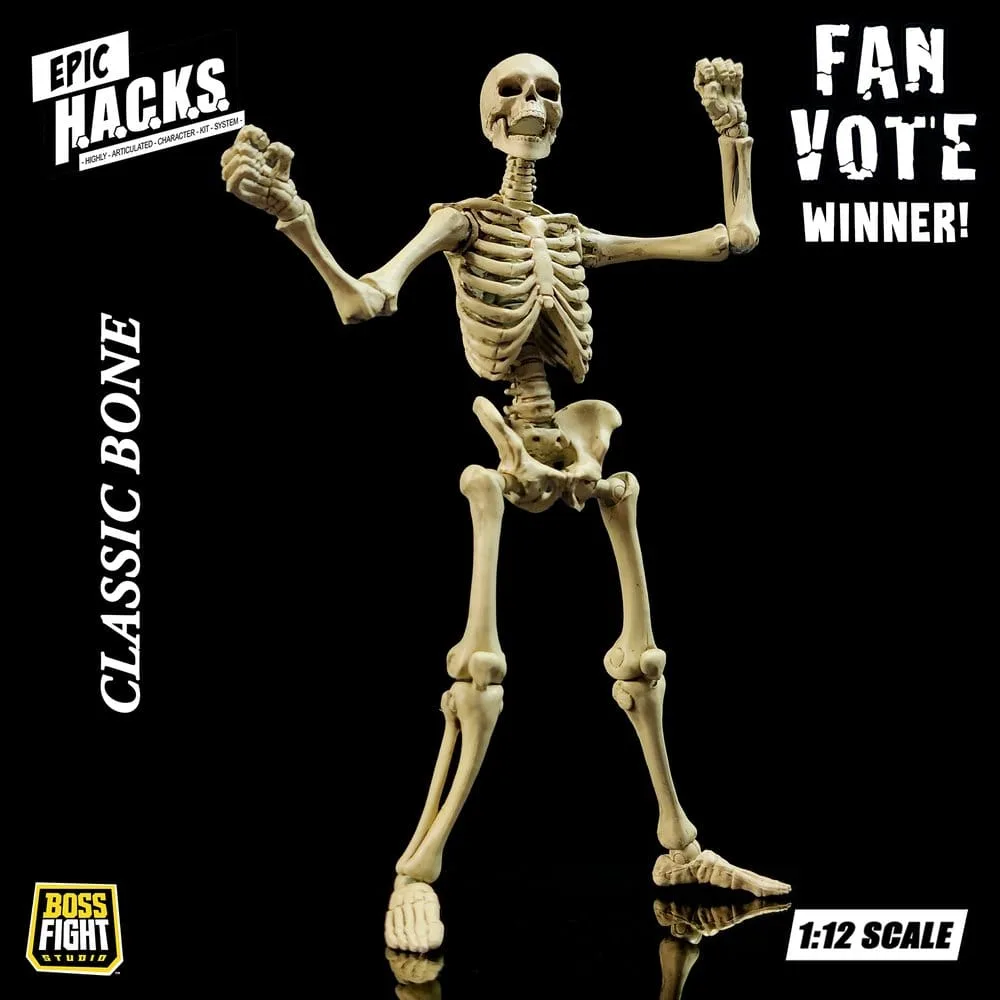 Epic H.A.C.K.S. Action Figure – Skeleton Blank Classic Bone 1/12 8