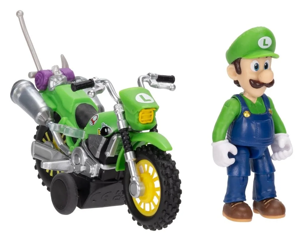Super Mario Galaxy Movie Action Figure – Luigi with Motorcycle 6 cm 8