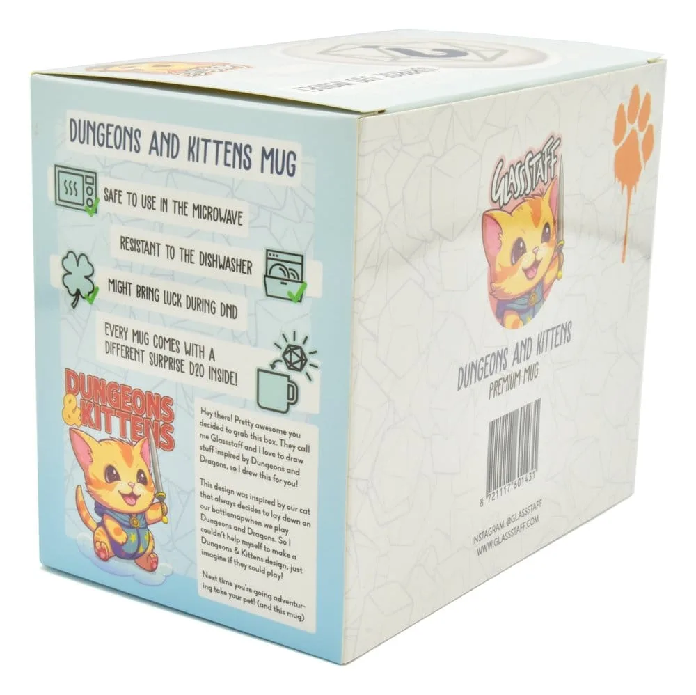 Glassstaff Mug and D20 Gift Set – Dungeons and Kittens 2