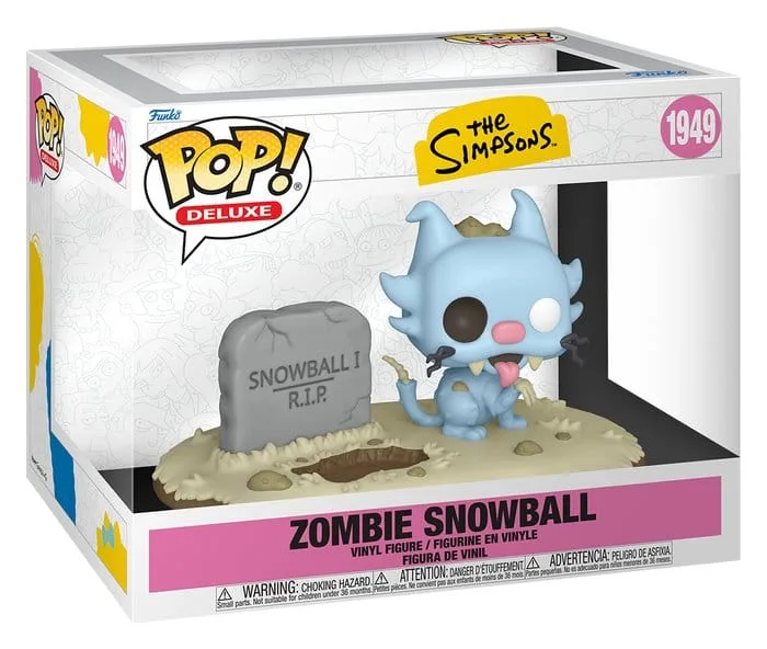 The Simpsons Vinyl Figure – POP Deluxe Zombie Snowball 9 cm 2