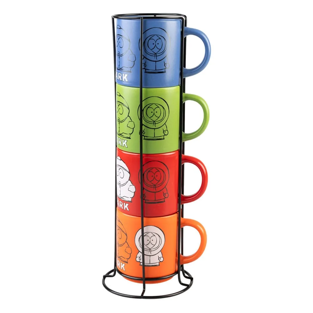 South Park Mug Set – 4 Ceramic Mugs with Stand
