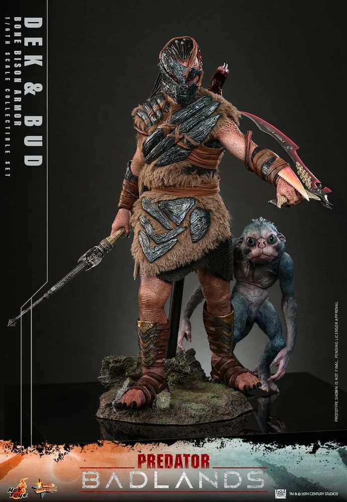 Predator Badlands Figure Set – Dek Bone Bison Armor and Bud 1/6 7
