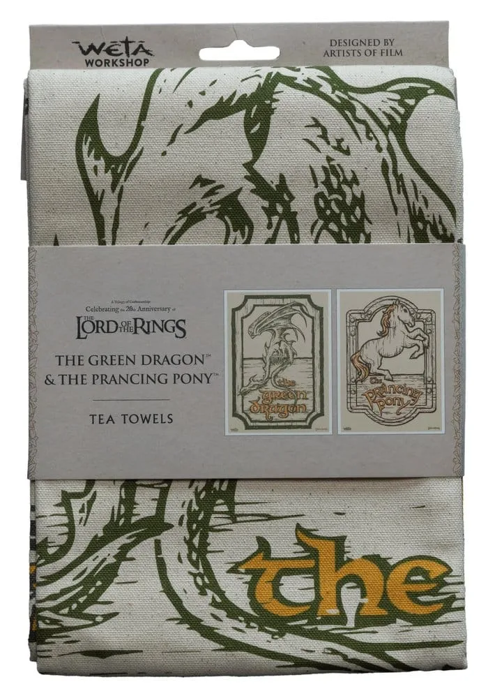 Lord of the Rings Tea Towels – Green Dragon and Prancing Pony 69 cm 4
