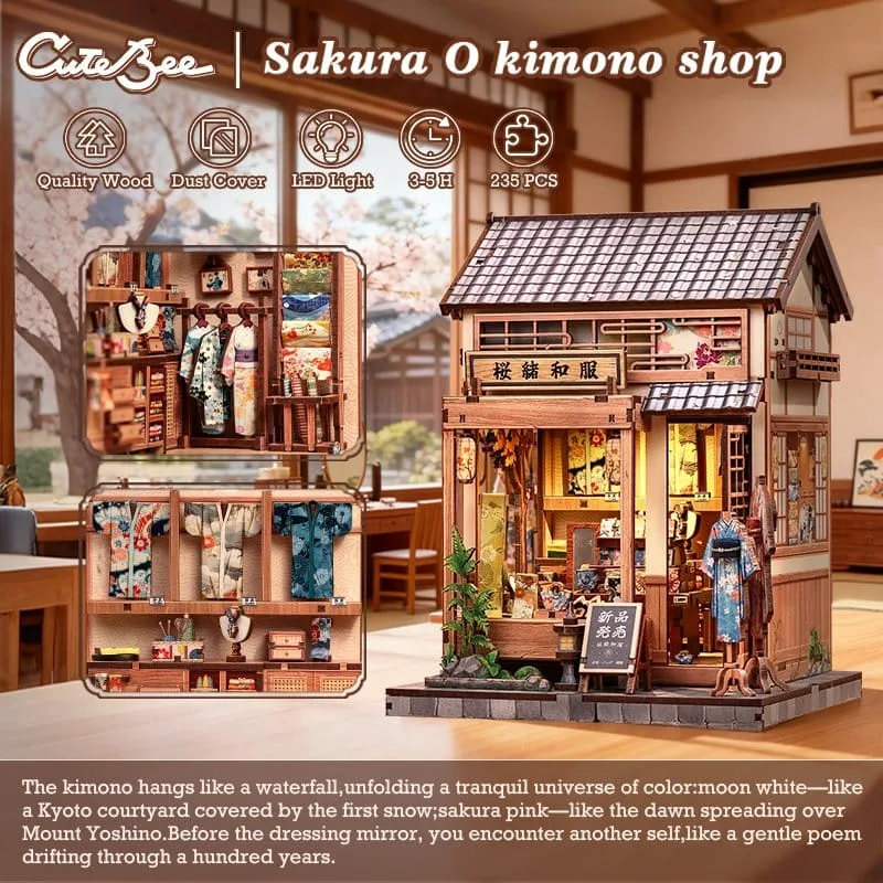 Miniatuur Bouwpakket – Sakura O Kimono Shop 19 x 14 cm 14