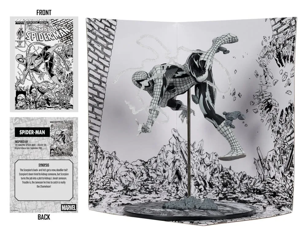 Marvel PVC Statue – Spider-Man Line Art Gold Label 17.2 cm 2