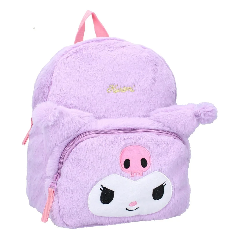 Sanrio Backpack – Kuromi Fluffy Festival Purple 26 cm