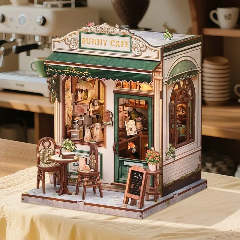 CuteBee Miniature House Model Kit – Sunny Cafe 20 x 16 cm 18