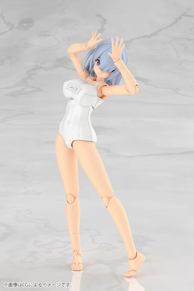 Frame Arms Girl Modellbausatz – Mizuki weißer Schulbadeanzug 16 cm 4