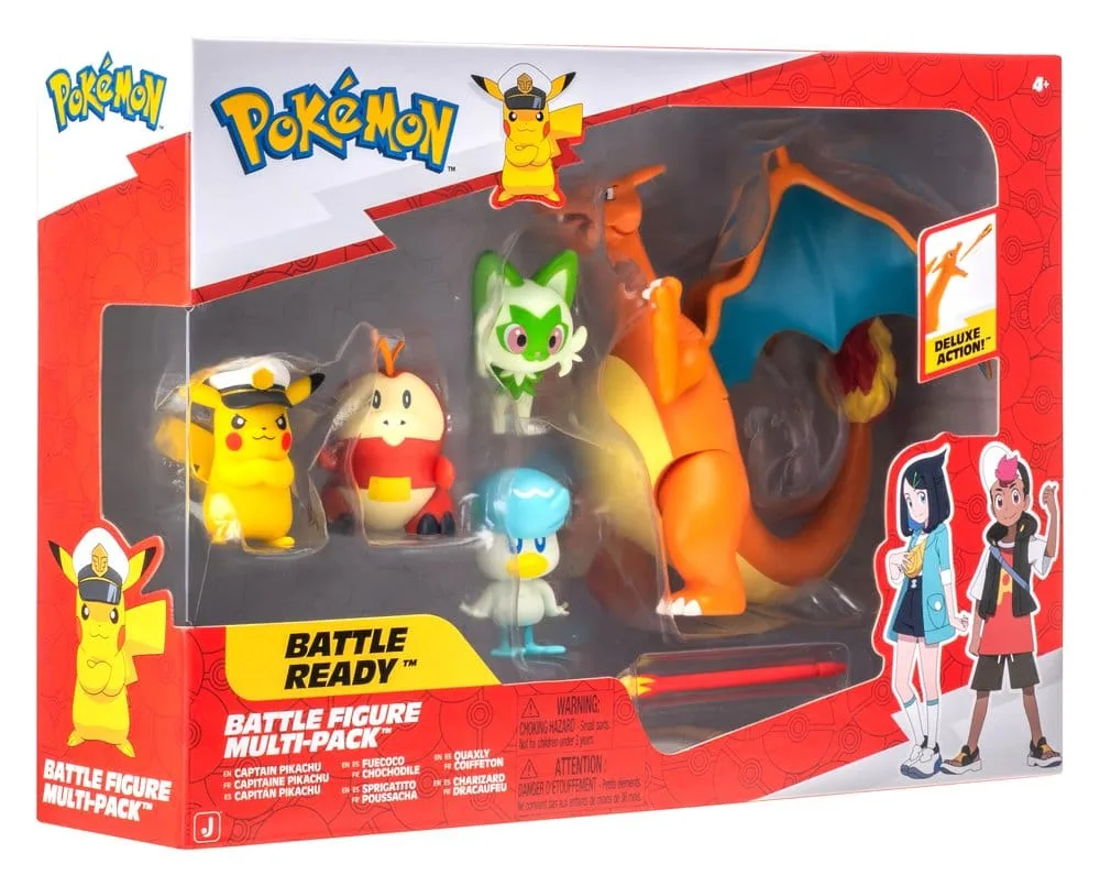 Pokémon Action Figure Set – Five Characters and Flame Effect 3