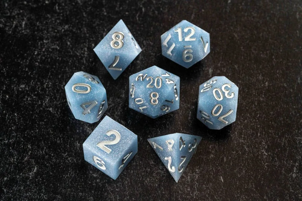 FanRoll Dice Set – Glacial Debris Silicone 16 mm 5
