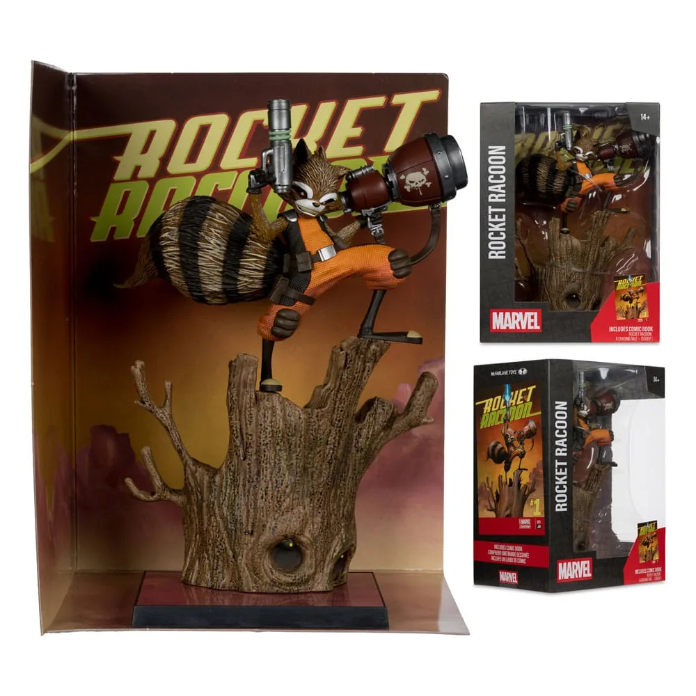 Marvel PVC Statue – Rocket Raccoon A Chasing Tale 1/6 Scale 18 cm 5