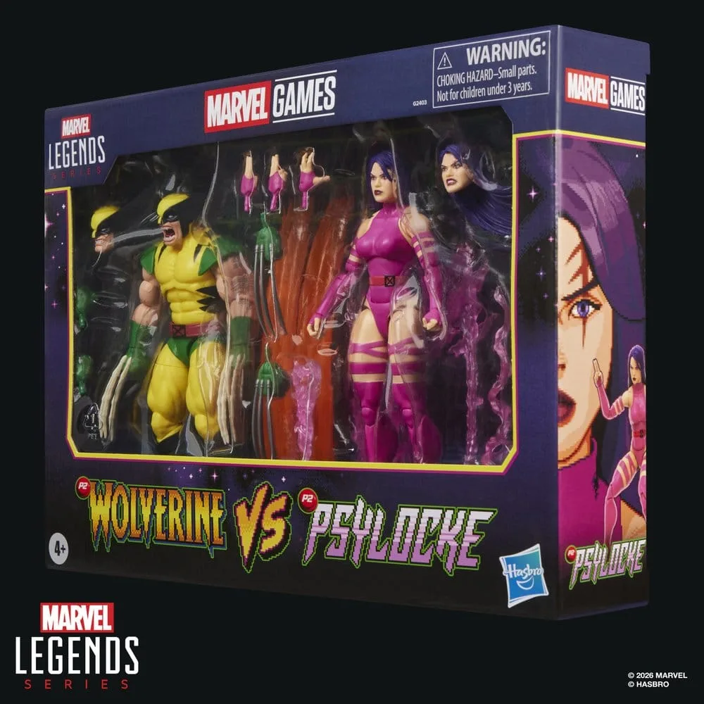 Marvel Action Figures – Legends Wolverine and Psylocke 2-Pack 15.2 cm 8
