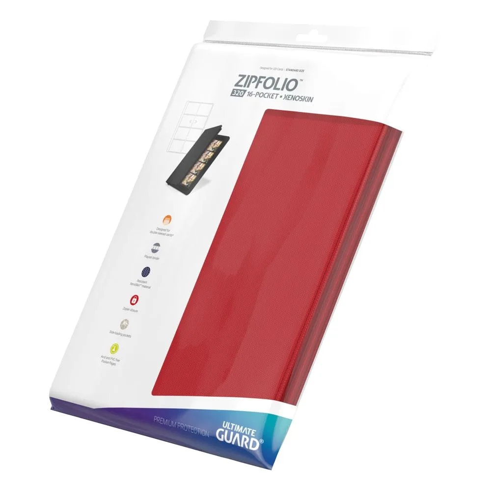 Ultimate Guard Card Binder – Red Zipfolio 320 Xenoskin 8