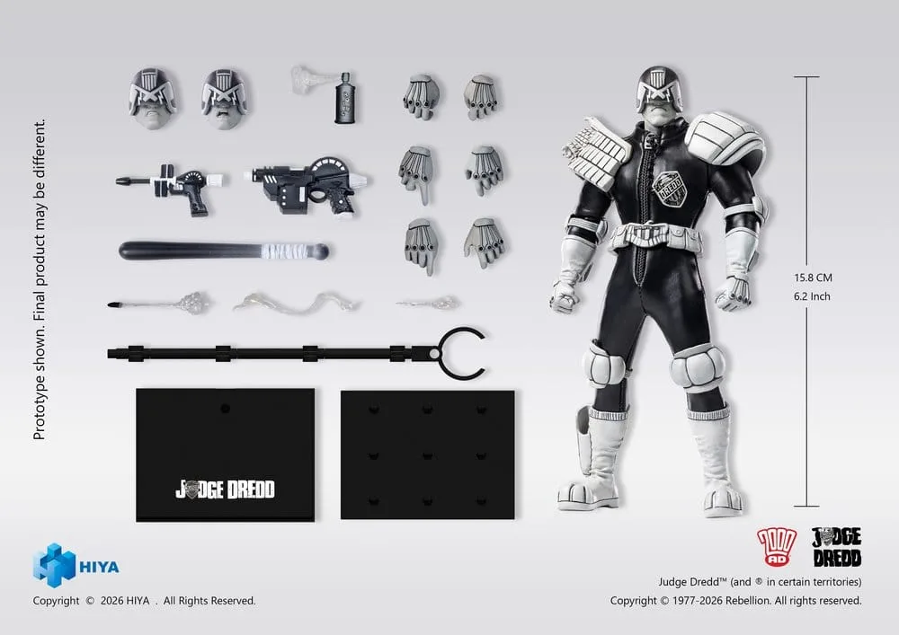Judge Dredd Action Figure – Black and White 15.7 cm 2