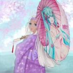 Hatsune Miku Paper Parasol – Bamboo Construction 3