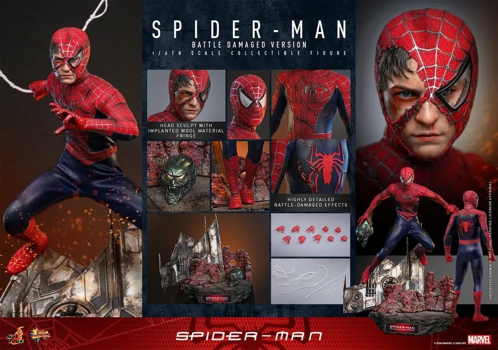Spider-Man Action Figure – Battle Damaged 1/6 Scale 30 cm 18